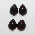4 Pcs Garnet Drop Smooth Cabochon 16x12mm.-(4 pcs.)