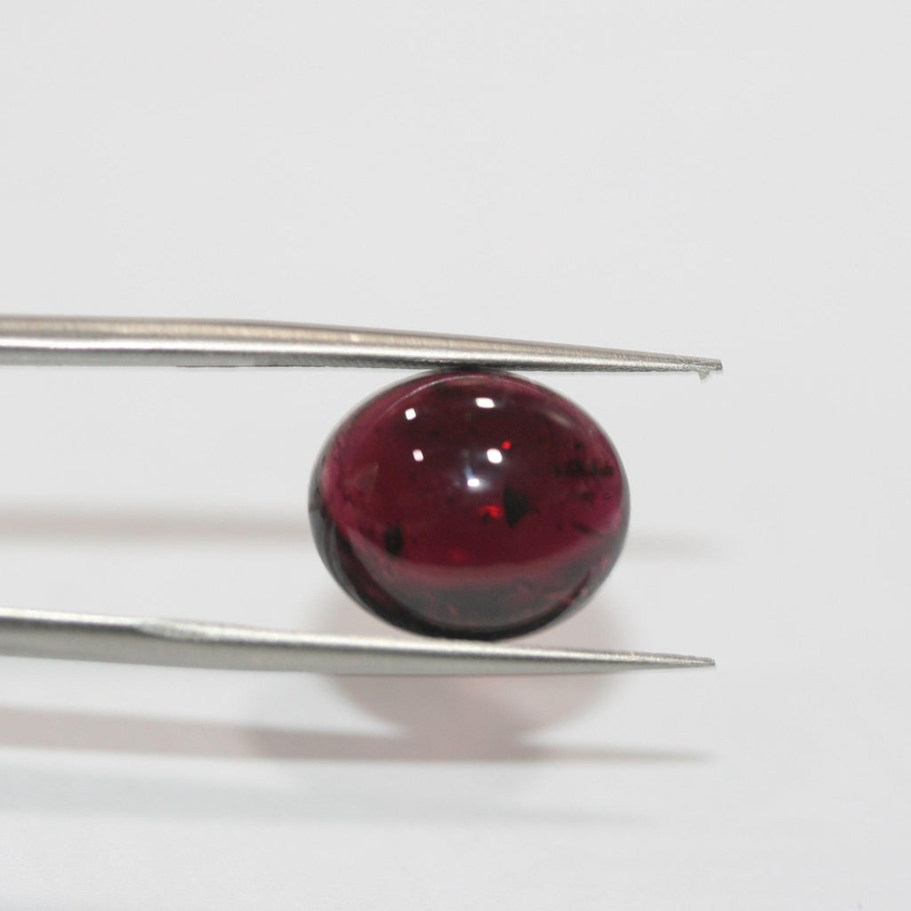 2 Pcs Garnet Oval Smooth Cabochon 14x12mm.-(2 pcs.)