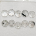 10 Pcs Lot of Turmalinated Quartz Round Smooth Cabochon 6mm (10 Pcs).- Item.1778CB