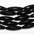 Perles cylindriques à facettes en onyx de 40 x 12 mm (16 pouces) - Fil de 40 cm