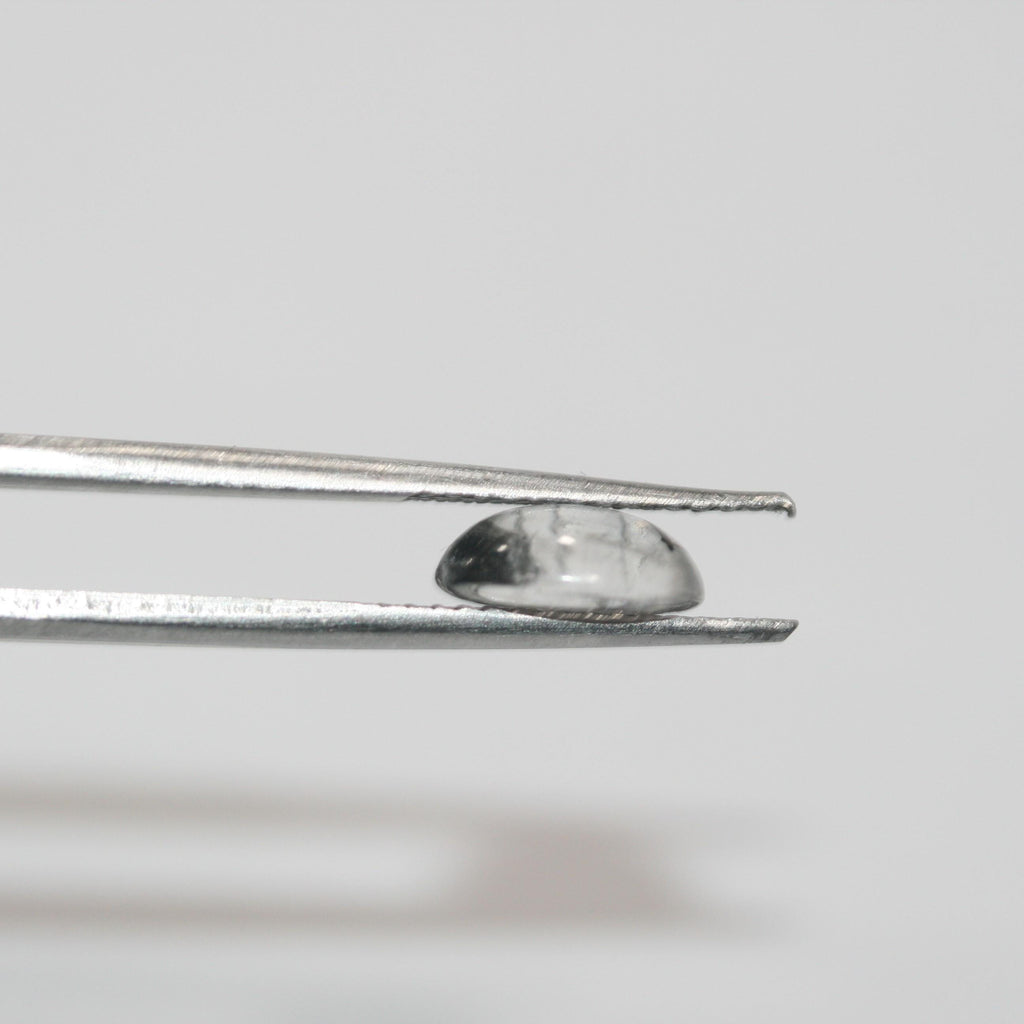 Lot de 8 cabochons ovales lisses en quartz tourmaliné 10 x 8 mm (8 pièces) - Réf. 1787CB