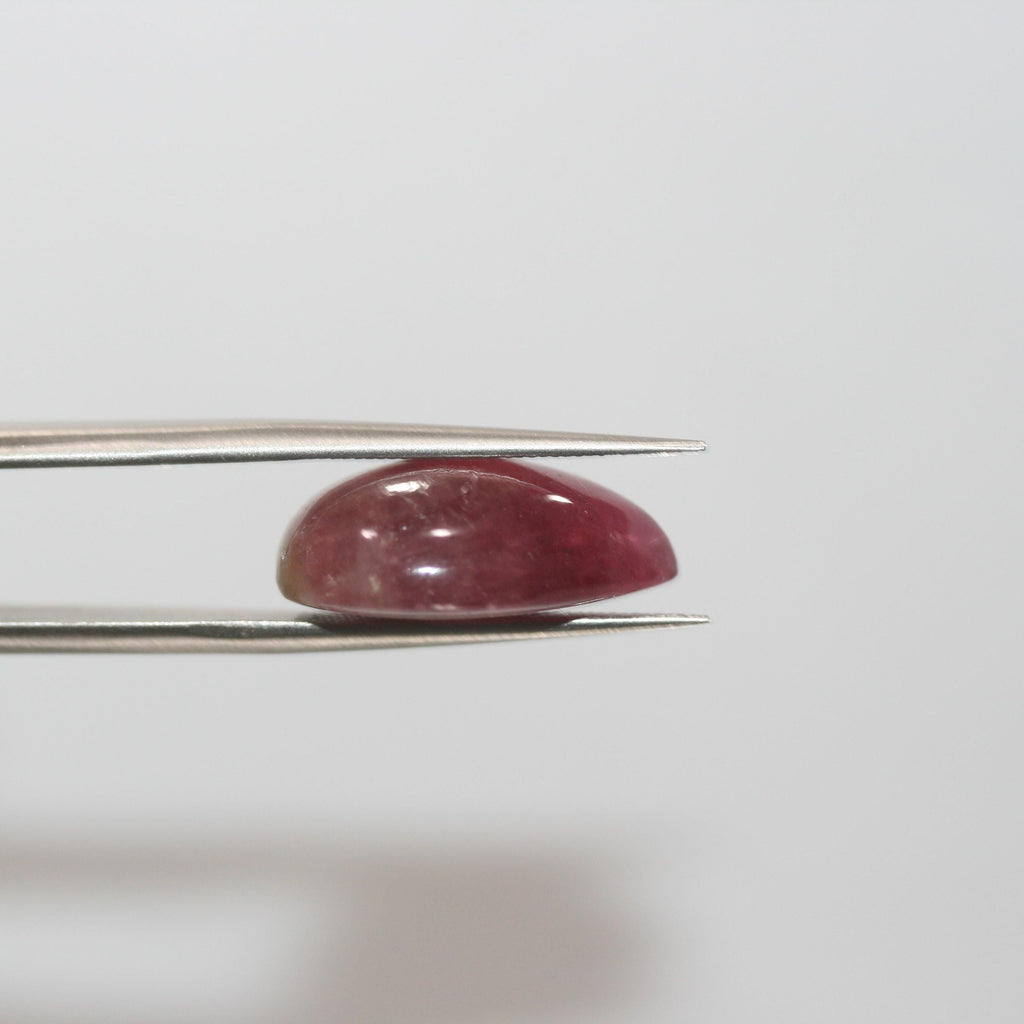 Bicolor Tourmaline Smooth Drop Cabochon 19.7x13.6mm. (16.17ct.) - Hard Gems