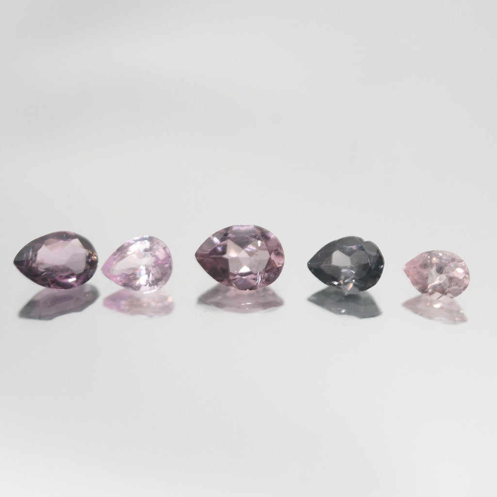 Multicolor Spinel Lot Faceted Drop 6x4.5-5x3.5mm. Approx. (5pcs)  (2.06 ct)-Gemstone Parcels-Loose Stones Wholesale Price-Natural Gems - Hard Gems