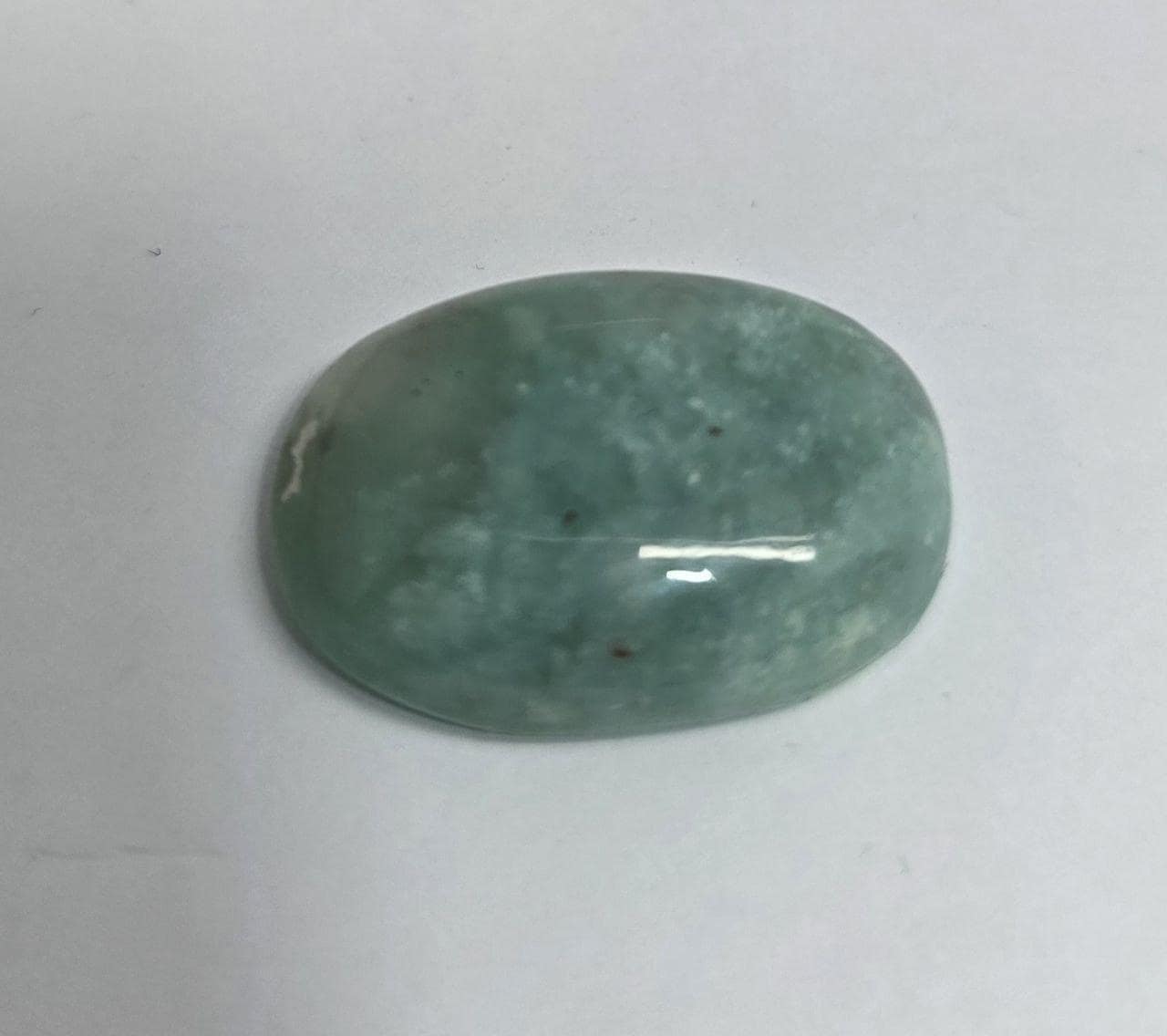 Natural Green Smooth Oval Chalcedony Cabochon 23.8x16.5mm. 22.7ct