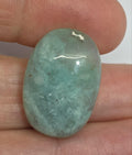 Natural Green Smooth Oval Chalcedony Cabochon 23.8x16.5mm. 22.7ct